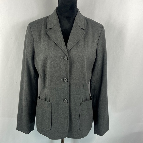 Express Women’s Charcoal Gray Blazer with Pockets - Picture 1 of 10